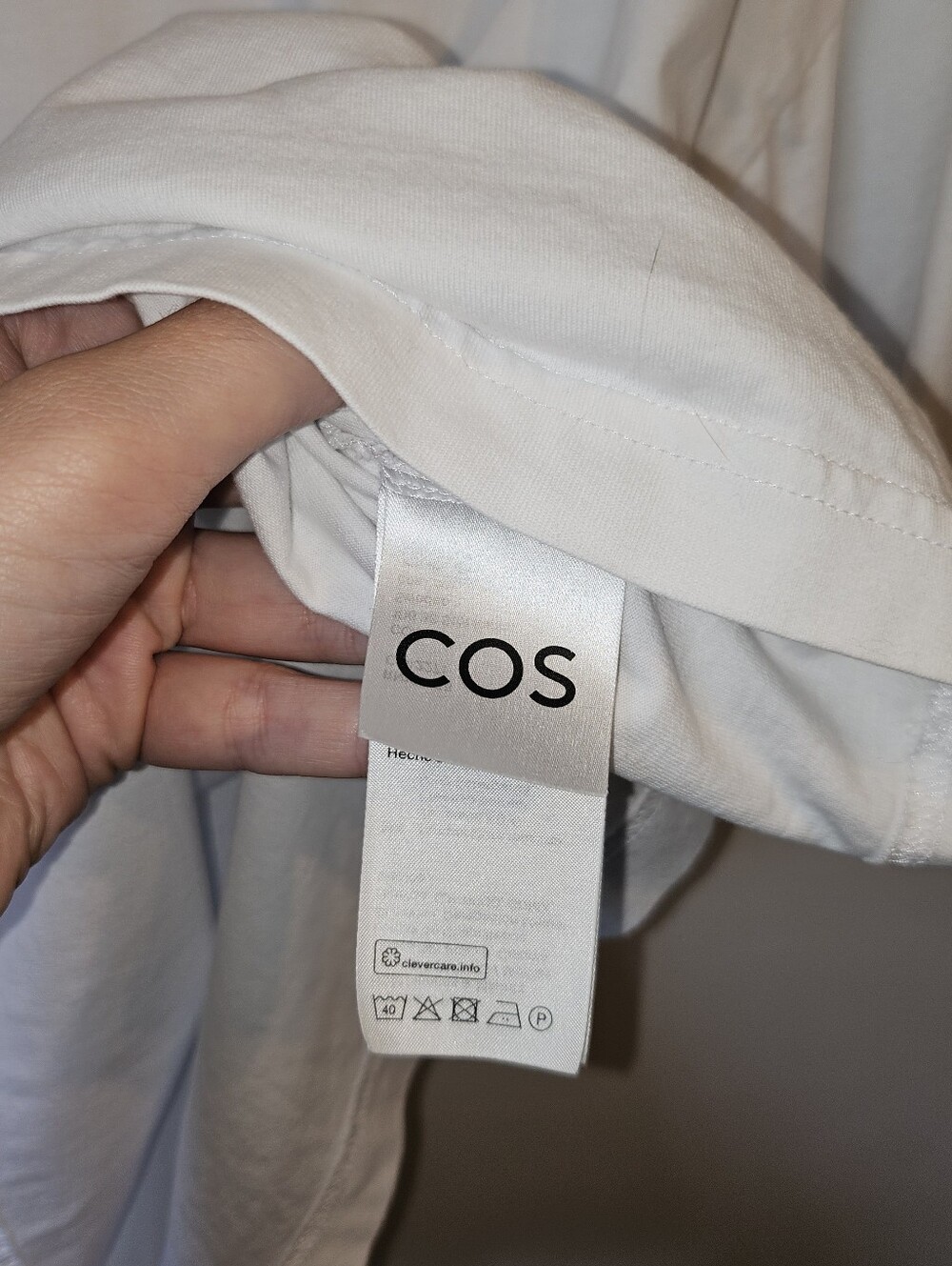 COS White Short Sleeve T-Shirt Relaxed fit XXL - Picture 3 of 4